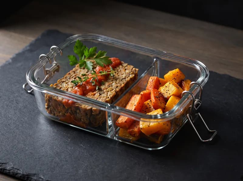 Terrina de lentejas al horno con hierbas y especias